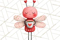 Love Bug Valentine's Day PNG Clipart Mini World Kawaii Heart Product Image 3