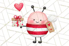 Love Bug Valentine's Day PNG Clipart Mini World Kawaii Heart Product Image 5