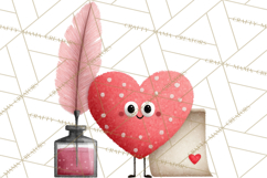 Love Bug Valentine&#039;s Day PNG Clipart Mini World Kawaii Heart Product Image 2