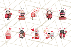 Love Bug Valentine&#039;s Day PNG Clipart Mini World Kawaii Heart Product Image 8