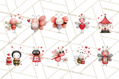 Love Bug Valentine&#039;s Day PNG Clipart Mini World Kawaii Heart Product Image 9