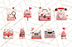 Love Bug Valentine&#039;s Day PNG Clipart Mini World Kawaii Heart Product Image 5