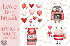 Love Bug Valentine&#039;s Day PNG Clipart Mini World Kawaii Heart Product Image 1