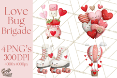 Love Bug Valentine&#039;s Day PNG Clipart Mini World Kawaii Heart Product Image 1