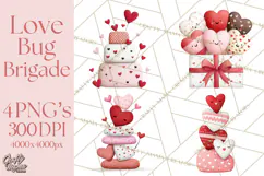 Love Bug Valentine's Day PNG Clipart Mini World Kawaii Heart Product Image 1