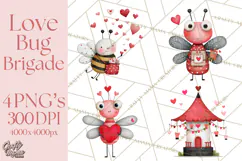 Love Bug Valentine's Day PNG Clipart Mini World Kawaii Heart Product Image 1