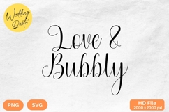 Love &amp; Bubbly - Wedding Quote SVG&#039;s Cut Product Image 1