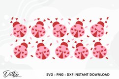 Love Bug Valentines Libbey Glass Can Wrap SVG 16oz Vector Product Image 3