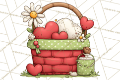 Love Bug Picnic Clipart PNG, Sweet Insect Valentine Clip Art Product Image 3