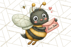 Love Bug Picnic Clipart PNG, Sweet Insect Valentine Clip Art Product Image 2
