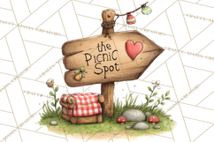 Love Bug Picnic Clipart PNG, Sweet Insect Valentine Clip Art Product Image 3