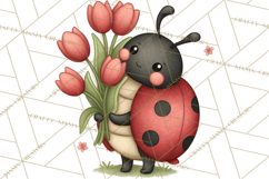 Love Bug Picnic Clipart PNG, Sweet Insect Valentine Clip Art Product Image 3