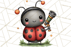 Love Bug Picnic Clipart PNG, Sweet Insect Valentine Clip Art Product Image 5