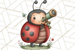 Love Bug Picnic Clipart PNG, Sweet Insect Valentine Clip Art Product Image 2