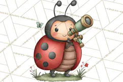 Love Bug Picnic Clipart PNG, Sweet Insect Valentine Clip Art Product Image 2