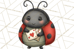 Love Bug Picnic Clipart PNG, Sweet Insect Valentine Clip Art Product Image 4