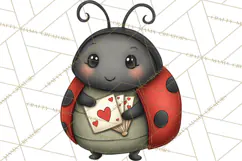 Love Bug Picnic Clipart PNG, Sweet Insect Valentine Clip Art Product Image 4