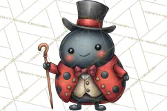 Love Bug Picnic Clipart PNG, Sweet Insect Valentine Clip Art Product Image 4