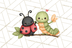 Love Bug Picnic Clipart PNG, Sweet Insect Valentine Clip Art Product Image 2