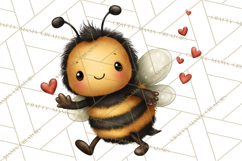 Love Bug Picnic Clipart PNG, Sweet Insect Valentine Clip Art Product Image 4