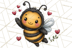 Love Bug Picnic Clipart PNG, Sweet Insect Valentine Clip Art Product Image 2