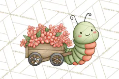 Love Bug Picnic Clipart PNG, Sweet Insect Valentine Clip Art Product Image 4