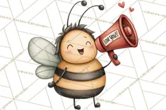Love Bug Picnic Clipart PNG, Sweet Insect Valentine Clip Art Product Image 3