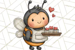 Love Bug Picnic Clipart PNG, Sweet Insect Valentine Clip Art Product Image 5