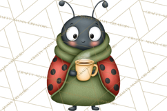 Love Bug Picnic Clipart PNG, Sweet Insect Valentine Clip Art Product Image 5