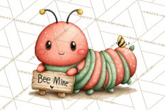 Love Bug Picnic Clipart PNG, Sweet Insect Valentine Clip Art Product Image 3