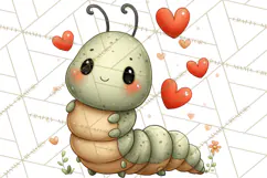 Love Bug Picnic Clipart PNG, Sweet Insect Valentine Clip Art Product Image 4