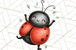 Love Bug Picnic Clipart PNG, Sweet Insect Valentine Clip Art Product Image 3