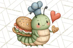Love Bug Picnic Clipart PNG, Sweet Insect Valentine Clip Art Product Image 5