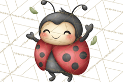 Love Bug Picnic Clipart PNG, Sweet Insect Valentine Clip Art Product Image 2