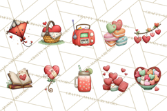 Love Bug Picnic Clipart PNG, Sweet Insect Valentine Clip Art Product Image 3