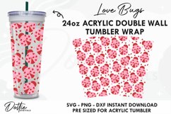 Love Bug Starbucks No Gap 24oz Acrylic Tumbler Wrap Vector Product Image 1