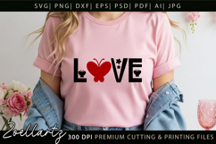 Valentine's Day SVG PNG Love Butterfly Flower SVG for Cricut Product Image 3