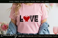 Valentine's Day SVG PNG Love Butterfly Flower SVG for Cricut Product Image 3