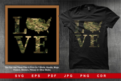 Green Forest Camouflage with text LOVE Product Image 1