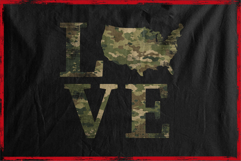 Green Forest Camouflage with text LOVE Product Image 2