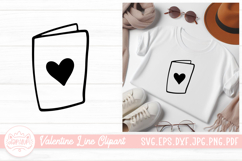 Love Card Outline SVG Element For Valentines Day Clipart Product Image 1