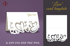 "Love" Card Template / SVG Files for Cricut Product Image 1