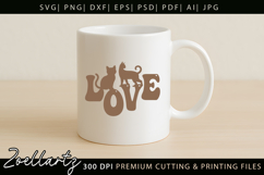 Cat Love SVG PNG EPS DXF Paw Prints Pet Cat Mom SVG Cut File Product Image 8