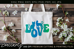 Cat Love SVG PNG EPS DXF Paw Prints Pet Cat Mom SVG Cut File Product Image 9