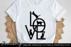 Cat Love SVG PNG EPS DXF Paw Prints Cat Farmhouse Sign SVG Product Image 3