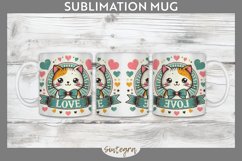 Love Cat v12 Mug Wrap Sublimation Product Image 1
