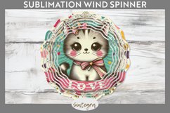 Love Cat v14 Wind Spinner Sublimation Product Image 1