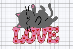 Love Cat topper 3D SVG Product Image 3