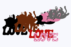 Love Cat topper 3D SVG Product Image 2