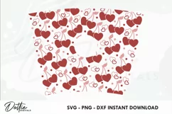 Love Cherries Starbucks 24oz Acrylic Tumbler Cup Wrap Vector Product Image 2